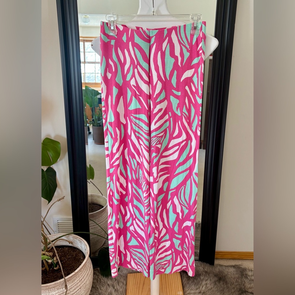 LILLY PULITZER Georgia May Palazzo Pants In Papaya Playa Print